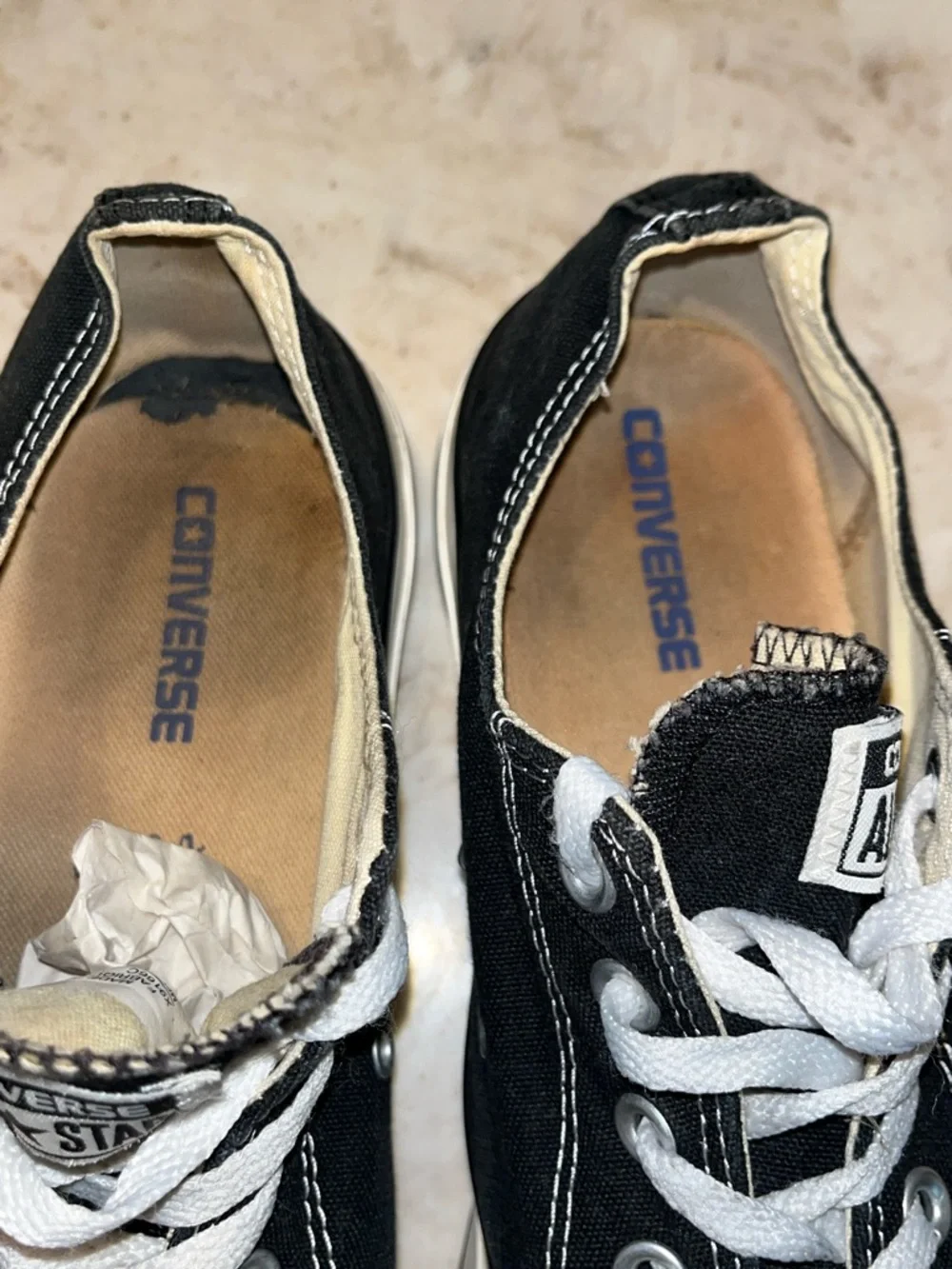 Converse All Stars Low Top Sneakers - Black and White - Picture 9 of 9